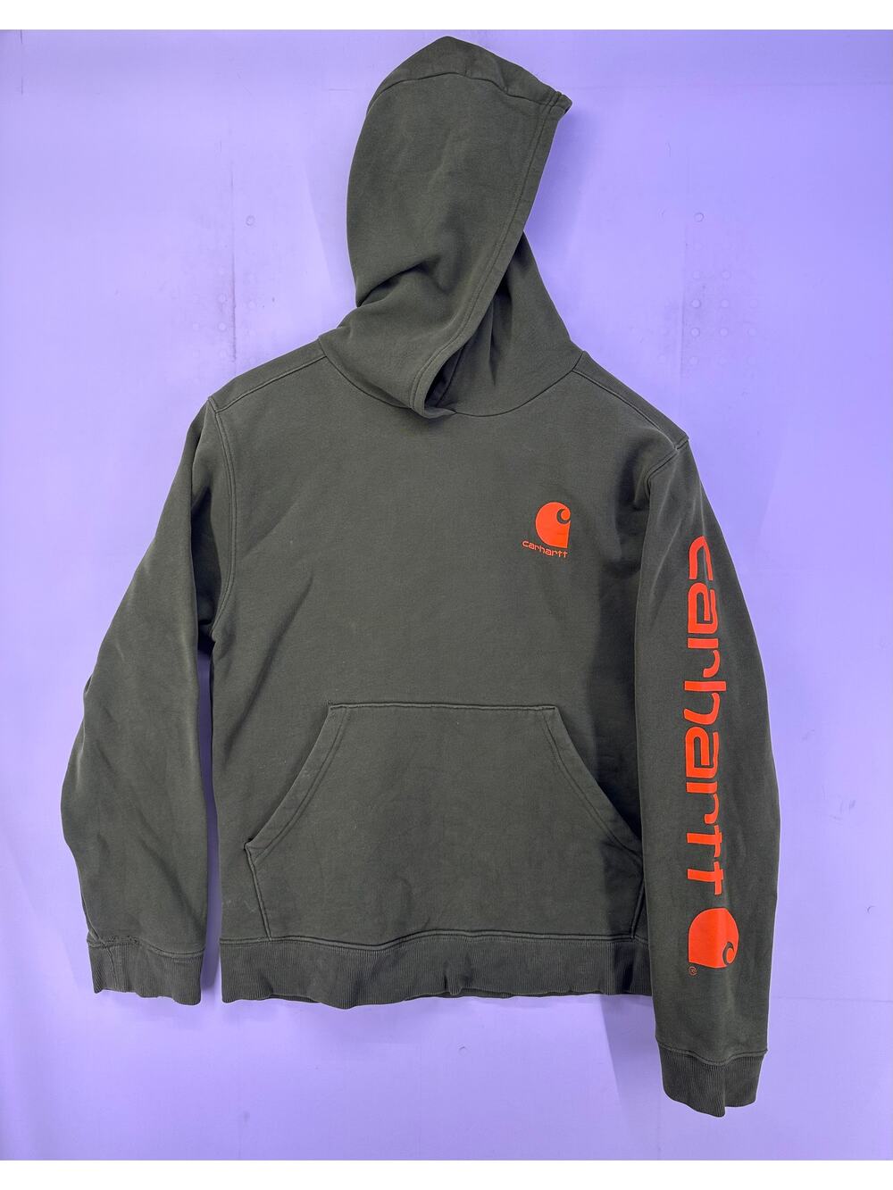 Carhartt Green Hoodie Youth Size No Tag See Measurements